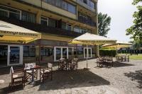 Hotel Familia in Balatonboglar with terrace and own beach