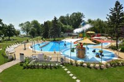 Own beach of Hotel Marina at Lake Balaton in Balatonfured - ✔️ Hotel Marina*** Balatonfüred - all inclusive hotel at lake Balaton